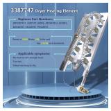 Dryer Heating Element & 279816 Thermostat Kit & 279973 3392519 Thermal cut-off Fuse Replacement Compatible with Kenmore, Samsung, Whirlpool, KitchenAid electric dryers and more. 3387747