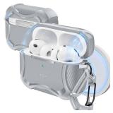 ESR for AirPods Pro 3 Case (2025), Compatible with Airpods Pro 3rd Generation Case (USB-C Cable), Magnetic Lid, MagSafe Ready, Powerful Drop Protection, Cyber Series, Gray