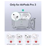 ESR for AirPods Pro 3 Case (2025), Compatible with Airpods Pro 3rd Generation Case (USB-C Cable), Magnetic Lid, MagSafe Ready, Powerful Drop Protection, Cyber Series, Gray