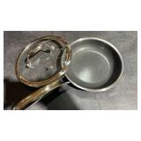 HexClad Hybrid Nonstick 8-Inch Frying Pan with Tempered Glass Lid, Stay-Cool Handle, Dishwasher-Friendly, Oven-Safe Up to 900°F, Induction Ready, Compatible with All Cooktops - Retail $145