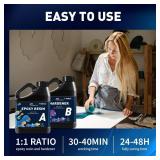 Honcaring Epoxy Resin 2 Gal Kit, Crystal Clear Epoxy Resin Kit, Less Bubble & Low Odor Resin Epoxy for Casting, Jewelry Making, Art Resin (1 Gallon), Retail $60