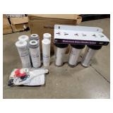 Whole House Water Filter System, 3-Stage Home Water Filtration System Highly Reduces Chlorine Odor,Taste, Delivers Crisp Water for Healthier Skin, 3/4" Ports with 2 Valves, Extra 2 Sets Filter Supply,