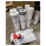 Whole House Water Filter System, 3-Stage Home Water Filtration System Highly Reduces Chlorine Odor,Taste, Delivers Crisp Water for Healthier Skin, 3/4" Ports with 2 Valves, Extra 2 Sets Filter Supply,