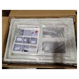 NeatiEase 4 Pcs Garage Door Windows, Replacement Vinyl Windows Inserts Kit with UV Resistant Resin Glass for Exterior Garage Doors (Cross Design), Retail $125