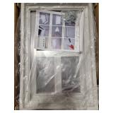 NeatiEase 4 Pcs Garage Door Windows, Replacement Vinyl Windows Inserts Kit with UV Resistant Resin Glass for Exterior Garage Doors (Cross Design), Retail $125