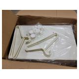 Roqao Portable Kids Wardrobe Closet with Doors, 22.0"x13.4"x49.8" Collapsible Plastic Baby Wardrobe Storage Cabinet with Wheels Hanging Rod and 10 Hangers Kids Closet for Baby Clothes Organizer, Retai