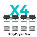 Polymaker 3D Printing Filament Storage Box 4 Pack PolyDryer Boxes for Continuous Filament Sealing and Protection, 3D Printer Filament Holder Compatible with PA Nylon, PLA, PVB, PETG, ABS, TPU Retail $