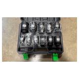 TecoTek 1/2inch Drive Deep 6 Point Impact Socket Set, 11 Piece Standard SAE Spindle Axle Nut Impact Socket Set, Cr-Mo, 1 and 3/8 Inch to 2 Inch Size Retail $99.99