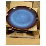 LERATIO Ceramic Dinnerware Sets for 4,16-Piece Reactive Glaze Plates and Bowls Set with Mugs,Highly Chip and Crack Resistant | Dishwasher,Microwave & Oven Safe Dishes set-Blue Retail $95