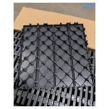 Neoaider 36PCS Plastic Interlocking Decking Tiles 12" x 12", 36 sq. ft Waterproof Outdoor Flooring All-Weather, Patio Floor Decking Tile for Garden Porch Poolside Balcony Backyard, Dark Grey, Retail $