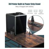 3D Printer Table with Filaments Storage 3D Printer Stand Filament Storage Rack Heavy Duty 3D Printer Desk with Drawer Brown Retail $169.88 FACTORY SEALED