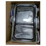 Electric Chafing Dish Buffet Server Set, Stainless Steel Full Size & Half-Size &Three-Section Food Pan with Temp Control, Roll Top Stainless Steel Food Warmers for Catering Buffet (A-01), Appears New,