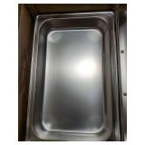 Electric Chafing Dish Buffet Server Set, Stainless Steel Full Size & Half-Size &Three-Section Food Pan with Temp Control, Roll Top Stainless Steel Food Warmers for Catering Buffet (A-01), Appears New,