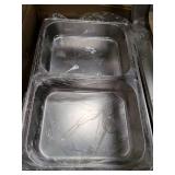 Electric Chafing Dish Buffet Server Set, Stainless Steel Full Size & Half-Size &Three-Section Food Pan with Temp Control, Roll Top Stainless Steel Food Warmers for Catering Buffet (A-01), Appears New,