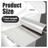 MorningRo 430 Stainless Steel Sheet Metal 48 x 120 Inches 24ga Metal Plates Panel #4 Brushed Finish Magnetic Mount Board Wall Food Truck Restaurant Crafting Kitchen Floor Trailer Garage Gym 1 Pack Ret