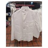 APPEARS NEW - Superior Style White Kitchen Jacket (Size 34/Small) 2 Pack