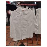 APPEARS NEW - Chef Designs Professional White Kitchen Coat (Medium)