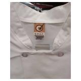 APPEARS NEW - Chef Designs Professional White Kitchen Coat (Medium)