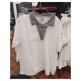 APPEARS NEW - Chef Designs Professional Chef Coat with Houndstooth Trim (XXL)