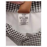APPEARS NEW - Chef Designs Professional Chef Coat with Houndstooth Trim (XXL)
