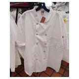 APPEARS NEW - Chef Designs Professional White Chef Coat XXL