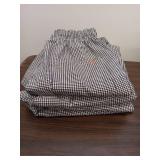 APPEARS NEW - Chef Designs: Professional Chef Pants Black and White Checkered (Size Large/4 Pack)