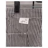 APPEARS NEW - Black and White Houndstooth Chef Pants (Size Large/4 Pack)