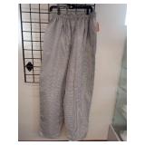 APPEARS NEW - Black and White Checked Chef Pants (Size 2XL/4 Pack)