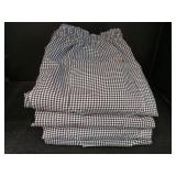 APPEARS NEW - Chef Designs Professional Chef Pants Black and White Houndstooth Pattern ( Size XXL/4 Pack)