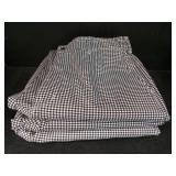 APPEARS NEW - Black and White Houndstooth Chef Pants (Size Large/3 Pack)