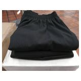 APPEARS NEW - Pinnacle Professional Black Chef Elastic Waist Pants (Size 5X - 3 Pack)