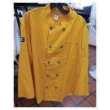 APPEARS NEW - Chefwear Yellow Double-Breasted Chef Coat. Size Medium 2 Pack