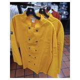 APPEARS NEW - Chefwear Yellow Double-Breasted Chef Coat. Size Medium 2 Pack