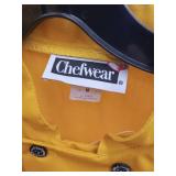 APPEARS NEW - Chefwear Yellow Double-Breasted Chef Coat. Size Medium 2 Pack
