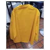 APPEARS NEW - Chefwear Yellow Double-Breasted Chef Coat. Size Medium 2 Pack