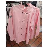APPEARS NEW - Chefwear Pink Professional Chef Coat. Size Medium (2Pack)