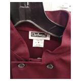 APPEARS NEW - Chefwear Burgundy Professional Chef Coat. Size Medium. 2 pack