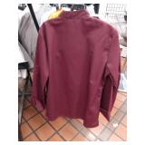 APPEARS NEW - Chefwear Burgundy Professional Chef Coat. Size Medium. 2 pack