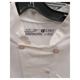 APPEARS NEW - Chef Designs Professional White Kitchen Coat. Size Medium