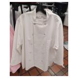 APPEARS NEW - Chef Designs Professional White Chef Coat XL-RG (3 Pack)