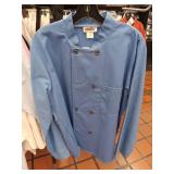 APPEARS NEW - Chefwear Blue Professional Chef Coat. Size Large