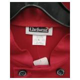 APPEARS NEW - Chefwear Red Professional Chef Coat Size Large