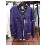 APPEARS NEW - Five Star Chef Coat - Purple Professional Kitchen Uniform Size XL