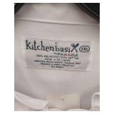 APPEARS NEW - Kitchen Basix 2XL White Chef Coat Set of 3