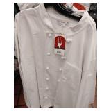APPEARS NEW - Chef Works Cbcc-wht Colmar 100 Percent Cotton Basic Chef Coat, White, Size 2xl Set of 3  - Retail: $67