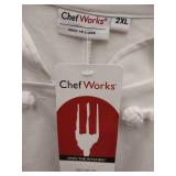 APPEARS NEW - Chef Works Cbcc-wht Colmar 100 Percent Cotton Basic Chef Coat, White, Size 2xl Set of 3  - Retail: $67