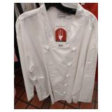 APPEARS NEW - Chef Works Copk-wht Nice Basic Chef Coat, White, 2xl  - Retail: $55
