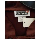 APPEARS NEW - Chefwear Professional Burgandy Chef Coat 2X