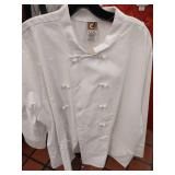 APPEARS NEW - Chef Designs Professional White Chef Coat XXL