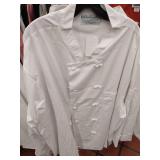 APPEARS NEW - Kitchen Basics by Pinnacle White Chef Coat Set of 2